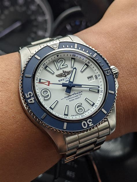 breitling 1884 superocean chronometer|Breitling Superocean 42 white dial.